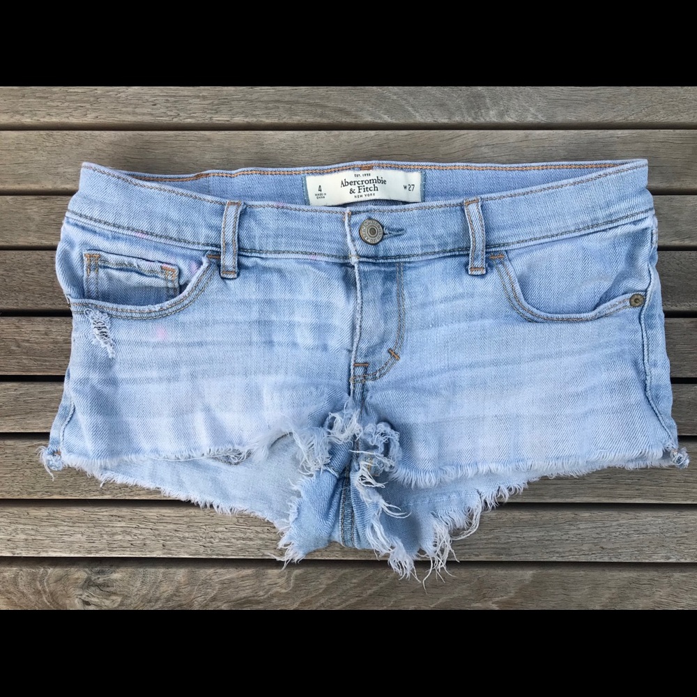 distressed abercrombie  denim shorts